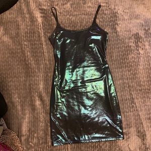 Iridescent mini dress